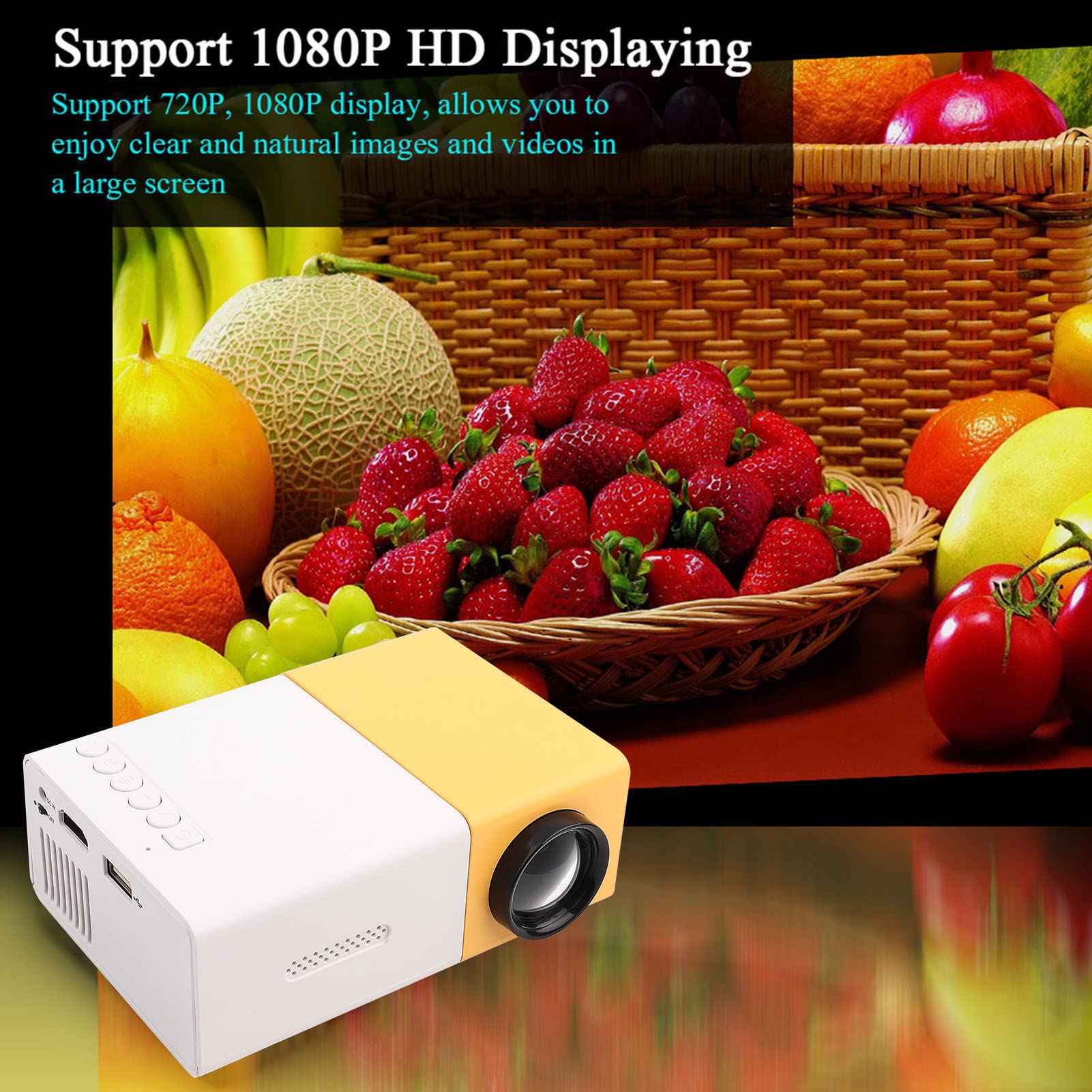 Amazon.com: Mini Projector Bluetooth 1080P Supported